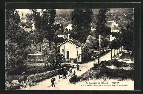 AK Givry, Vue Générale de la Grande Route Nationale