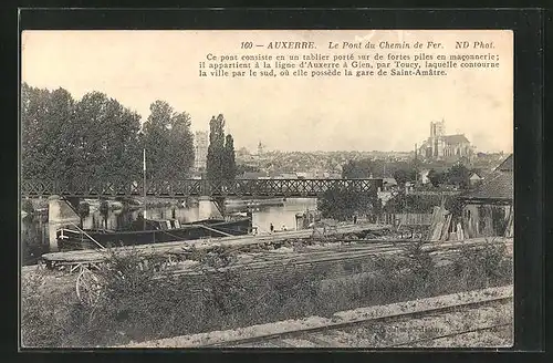 AK Auxerre, Le Pont du Chemin de Fer