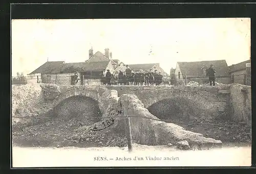 AK Sens, Arches d`un Viaduc ancien