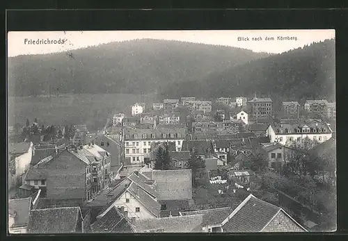 AK Friedrichroda i. Thür., Totale mit Blick nach dem Körnberg