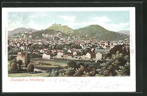 AK Eisenach, Totale mit Wartburg