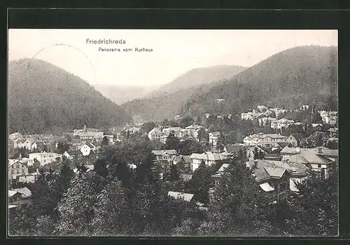 AK Friedrichroda i. Thür., Panoramablick vom Kurhaus