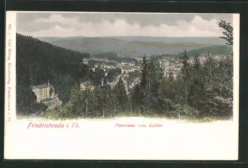 AK Friedrichroda i. Thür., Panorama vom Gottlob