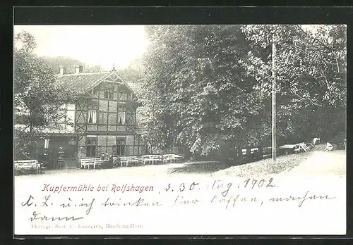 AK Rolfshagen, Gasthaus Kupfermühle