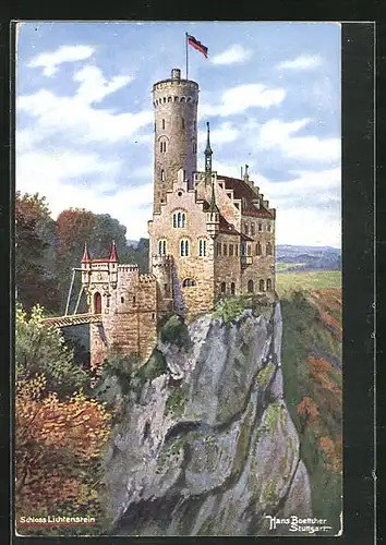 Künstler-AK Hans Boettcher: Schloss Lichtenstein
