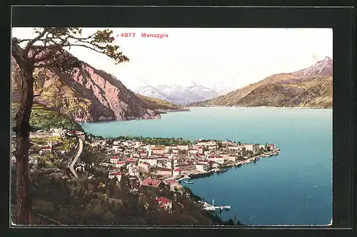 AK Menaggio, Panoramablick vom Berg