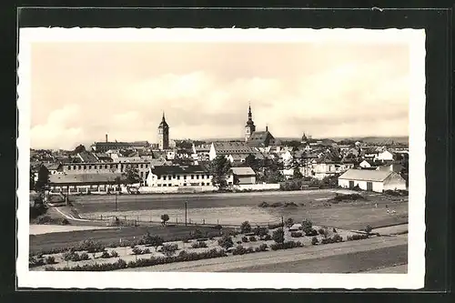 AK Wischau / Vyskov, Panoramablick zum Ort