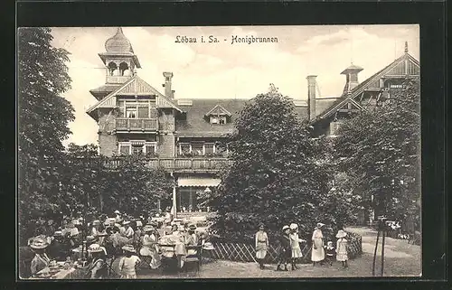 AK Löbau i. Sa., Gasthaus Honigbrunnen