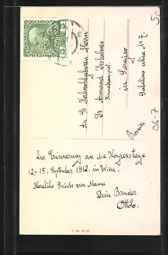 AK Wien, XXIII. Eucharistischer Kongress 1912, Päpstlicher Legat von Rossum