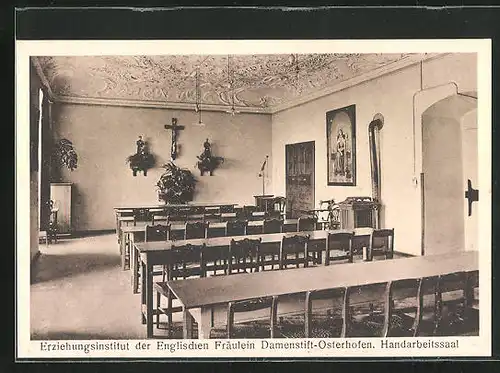 AK Osterhofen, Erziehungsinstitut der Englischen Fräulein, Handarbeitssaal