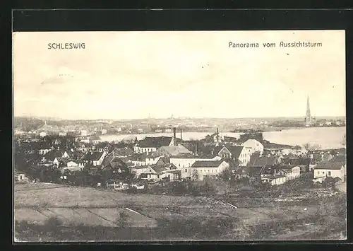 AK Schleswig, Ortsansicht vom Aussichtsturm aus gesehen