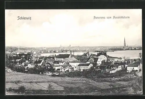 AK Schleswig, Panorama vom Aussichtsturm aus gesehen
