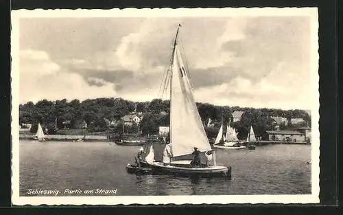 AK Schleswig, Segelboote auf der Schlei