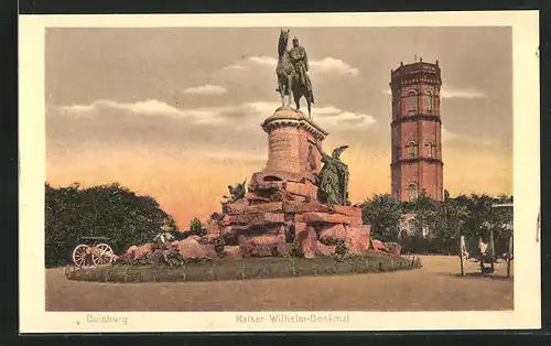AK Duisburg, Kaiser Wilhelm-Denkmal