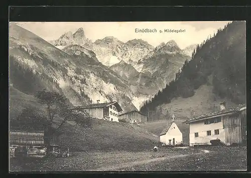 AK Einödsbach, Ortspartie gegen Mädelegabel