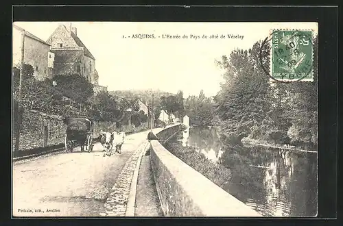 AK Asquins, L`Entrée du Pays du coté de Vézelay, Une Rue