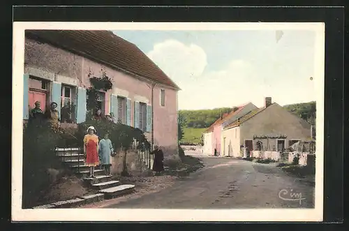 AK Asnières-sous-Bois, Route de Chatel-Censoir