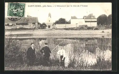 AK Saint-Denis, L`Abreuvoir sur la rive de l`Yonne