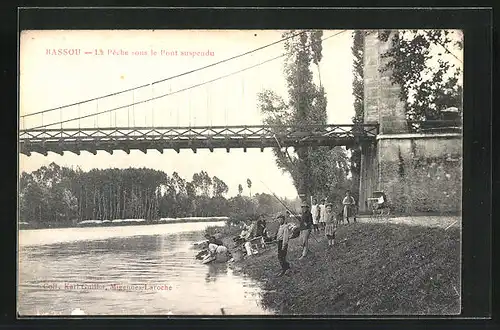 AK Bassou, La Peche sous le Pont suspendu