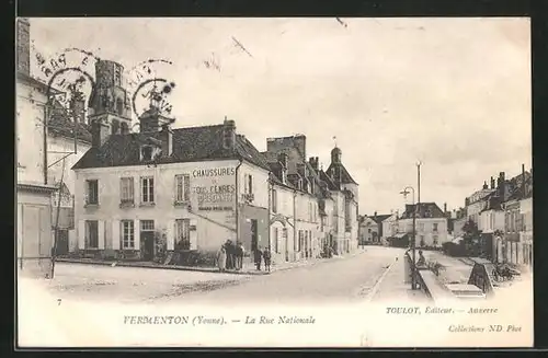 AK Vermenton, La Rue Nationale