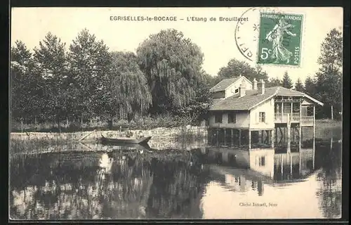 AK Égriselles-le-Bocage, L`Étang de Brouilleret