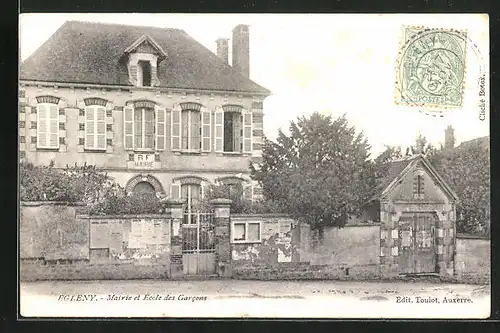 AK Égleny, Mairie et Ecole des Garcons