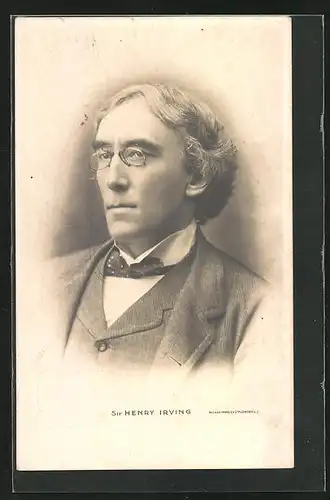 AK Schauspieler Sir Henry Irving mit Brille