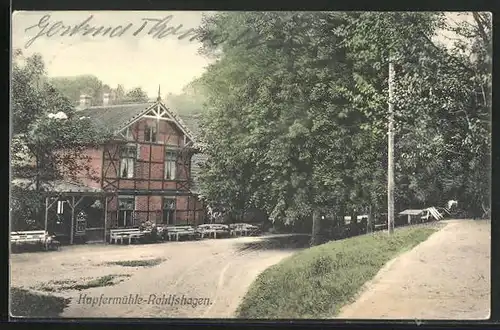 AK Rohlfshagen, Gasthaus Kupfermühle - Strassenseite