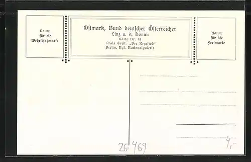 Künstler-AK Alois Greil: Der Kegeltod