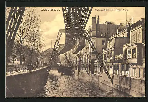 AK Elberfeld, Schwebebahn am Döppersberg