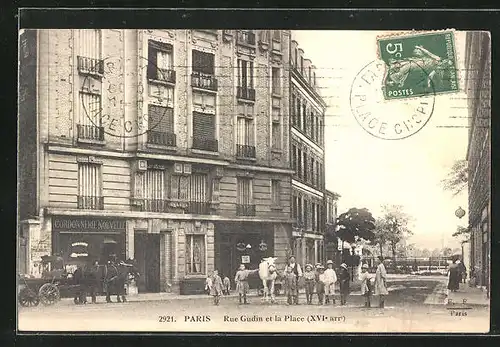 AK Paris, Rue Gudin et la Place