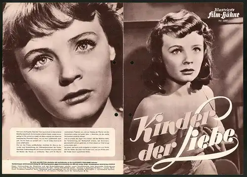 Filmprogramm IFB Nr. 2297, Kinder der Liebe, Etchika Choureau, Lise Bourdin, Regie: Léonide Moguy