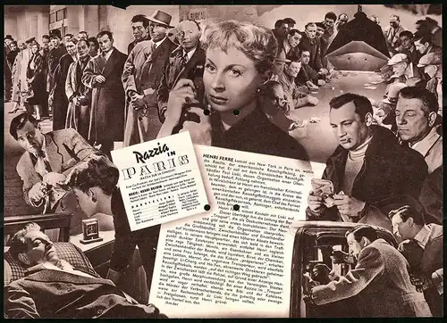 Filmprogramm IFB Nr. 2996, Razzia in Paris, Jean Gabin, Magali Noel, Regie: Henri Decoin