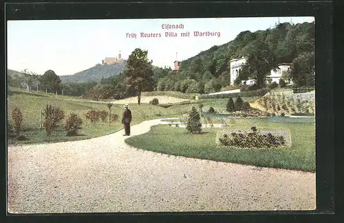 AK Eisenach, Die Fritz Reuters Villa mit Wartburg