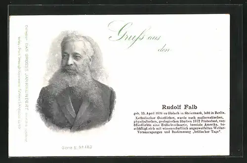 AK Geistlicher und Naturwissenschaftler Rudolf Falb