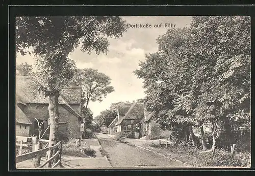 AK Föhr, Blick auf die Dorfstrasse