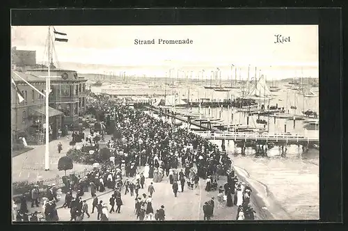 AK Kiel, Blick auf die Strandpromenade