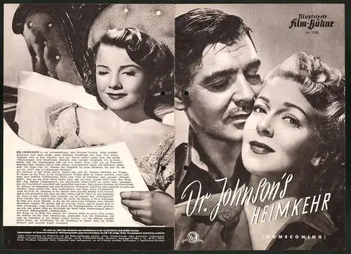 Filmprogramm IFB Nr. 1208, Dr. Johnson`s Heimkehr, Clark Gable, Lana Turner, Regie: Mervyn Le Roy