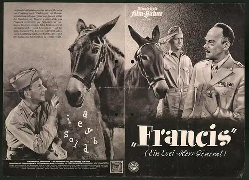 Filmprogramm IFB Nr. 769, Francis (Ein Esel - Herr General!), Donald O`Connor, Patricia Medina, Regie: Arthur Lubin
