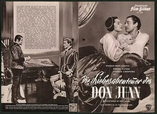 Filmprogramm IFB Nr. 1080, Die Liebesabenteuer des Don Juan, Errol Flynn, Alan Hale, Regie Vincent Sherman