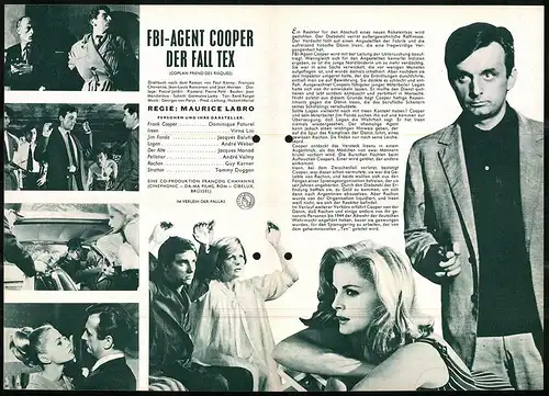 Filmprogramm IFB Nr. 6842, FBI-Agent Cooper, Der Fall Tex, Virna Lisi, Dominique Paturel, Regie Maurice Labro