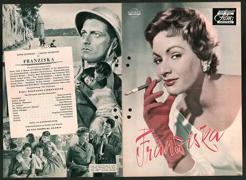Filmprogramm DNF, Franziska, Ruth Leuwerik, Carlos Thompson, Josef Meinrad, Regie Wolfgang Liebeneiner