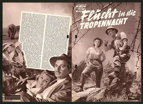 Filmprogramm DNF, Flucht in die Tropennacht, Claus Holm, Bernhard Wicki, Erica Beer, Regie Paul May