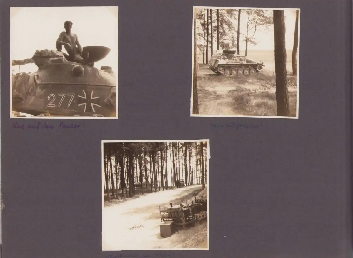 Fotoalbum 133 Fotografien Bundeswehr und Technik, Panzer, LKW, Uniform, MG, Amphibienfahrzeug, Frankreich Quiberon 0
