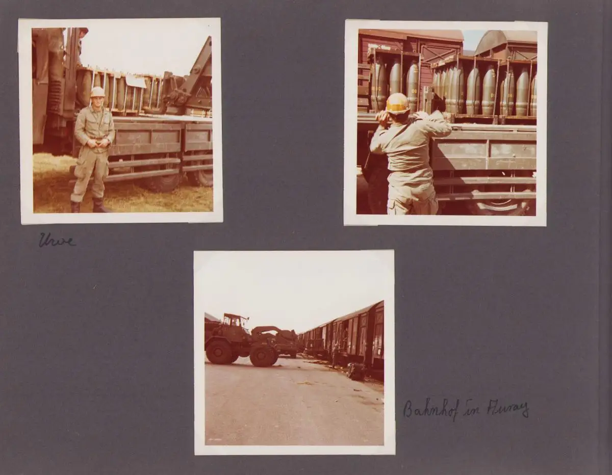 Fotoalbum 133 Fotografien Bundeswehr und Technik, Panzer, LKW, Uniform, MG, Amphibienfahrzeug, Frankreich Quiberon 12