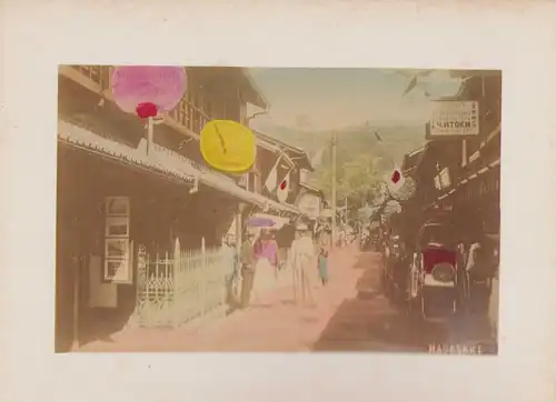 Fotoalbum 50 Fotografien Japan, Ansicht Nagasaki, Bordell, Geisha, Tempel, Marine Soldaten, Rikscha, Kimono