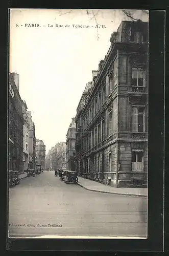 AK Paris, La Rue de Téhéran, Strassenpartie