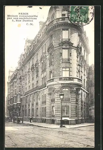 AK Paris, Maison remarquabel par son architecture, 3, Rue Danton