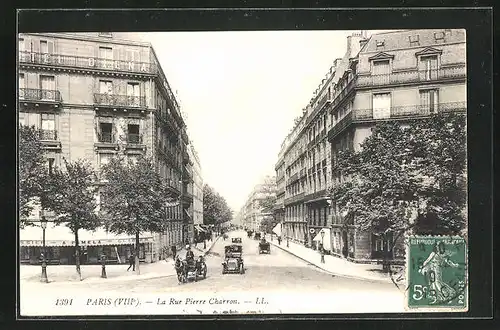 AK Paris, La Rue Pierre Charron, Strassenpartie