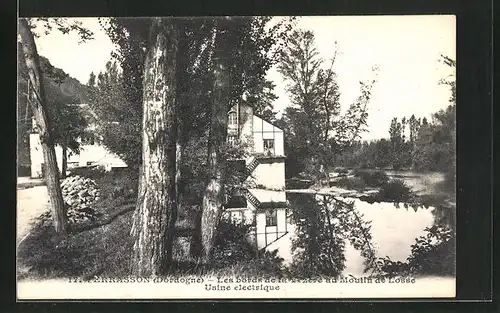 AK Terrasson, Les bords de la Vérzère au Moulin de Losse, Usine electrique